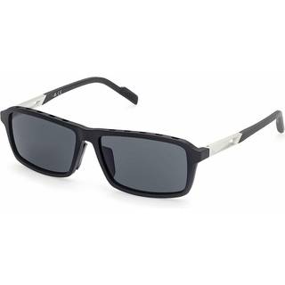 Adidas Sport Mand SP0049 02A Solbriller Injiceret Sort-opaque Grå Firkantet Polariseret