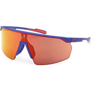 Adidas Sport Kvinde SP0075 PRFM SHIELD 91L Solbriller Plast Blå uigennemsigtig Orange Maske Normal Spejl - Blå uigennemsigtig
