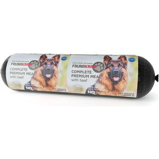 Faunakram pølse m. vådfoder, oksekød (80% kød) - 900 g.
