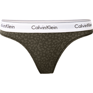Calvin Klein Modern Cotton Field Olive Thong - Olive - X-Large