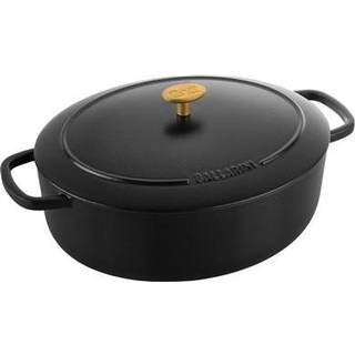 BALLARINI Bellamonte Cocotte 31 cm / 5,5 l, Oval, Sort, Støbejern