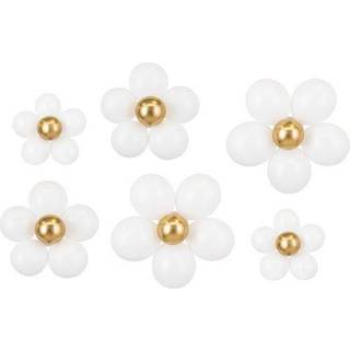 40 stk. Luksusballonkit Guld og Hvid, 40-50 cm, Elegant Blomsterdesign