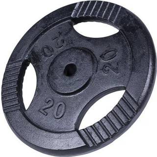 Gorilla Sports Vægtskiver TRIGRIP Sort Vægt 20 kg