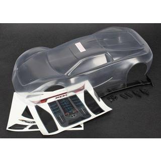 Traxxas 6411 Body, XO-1 (clear, requires painting)/ wing/ wing uprights (