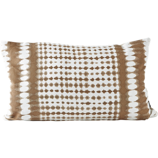Pude 50 x 30 cm Sand/Hvid