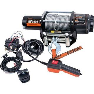 Trailervinsj el Rock RP5000, 12V, 2268 kg + bremse + kontrol + bånd (6.3 mm x 15 meter)