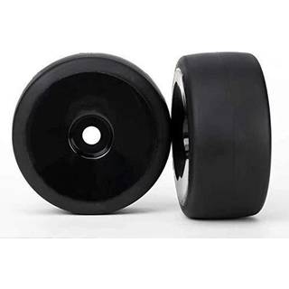 Traxxas - TRX6475 - Tires & wheels, assembled, glued (black dished wheels, slick tires (S1 compound), foam inserts) (front) (2)