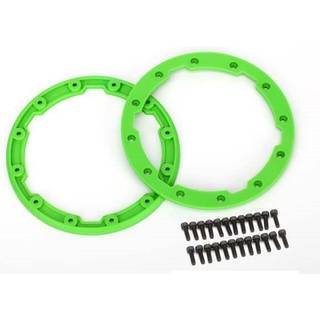 Traxxas 5664 Sidewall protector, beadlock style (green) (2)/ 2.5x8mm CS (
