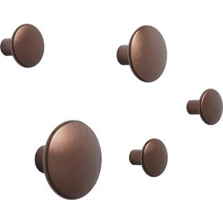 Muuto Dots Kroge Metal 5-pak - Kroge & Bøjler Aluminium Umber - 03516