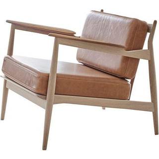 Magnus Olesen Seating - 'Model 107', cognac in Cognac Oak / Teak / Leather