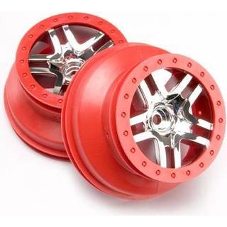 Traxxas 5876A Wheels SCT Split-Spoke Black 2WD Front (2)