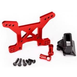 TRX6739R Shock Tower Front Alu Red Rustler 4x4