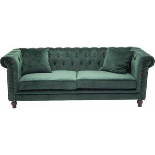 Velvet 3 personers Sofa  - Grøn velour
