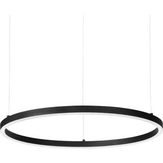 Ideal Lux LED-hængelampe Oracle Slim Ø 70 cm sort 3.000 K