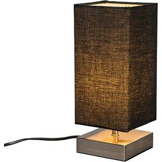 Moderne bordlampe sort med stål - Milo