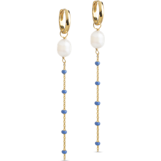 Enamel Lola Glory Cornflower Øreringe 18 kt. Forgyldt Sølv E256G-1 - Dame - 925 Sterling Silver