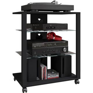 FolasR Hifi møbel 3 hylder sort.
