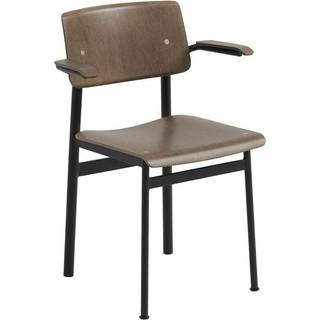 Muuto Loft lænestol med armlæn Stained dark brown/Black