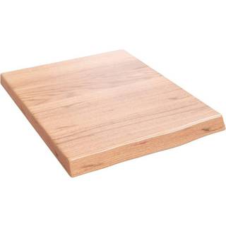 væghylde 40x50x(2-4) cm behandlet massivt egetræ lysebrun