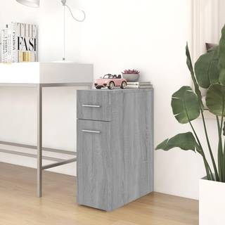 udtræksskab 20x45,5x60 cm konstrueret træ grå sonoma-eg