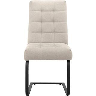 Spisestuestole sæt af 2 i stof beige