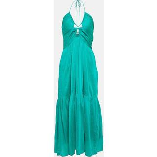 Isabel Marant Birona cotton and silk midi dress - green - L