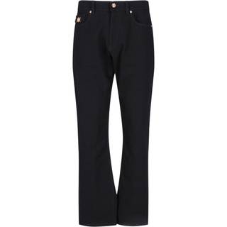 Versace Embellished mid-rise straight jeans - black - 30
