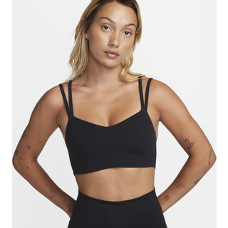 Nike Zenvy Strappy-sports-bh med let støtte og indlæg til kvinder - sort - XS