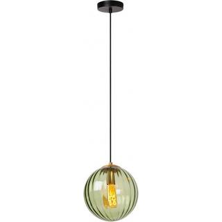 Monsaraz pendellampe, grøn, Ø 25 cm, glas, 1 lyskilde