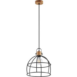 Lindby Flintos pendellampe, 1 lyskilde, lyst træ