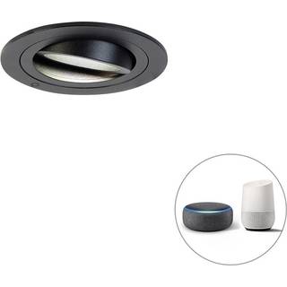 Smart indbygget spotlight sort inkl. Wifi GU10 - Rondoo