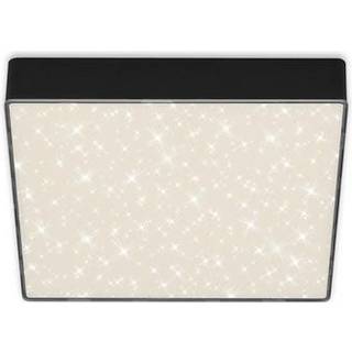 LED-loftslampe Flame Star, 21,2 x 21,2 cm sort