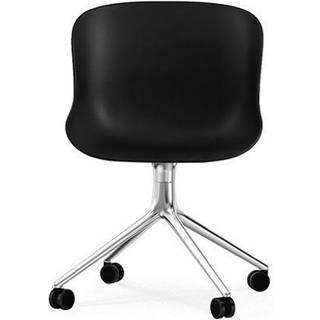 Normann Copenhagen Hyg Drejestol med Hjul Aluminium/Sort