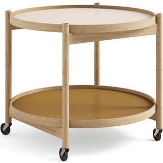 Brdr. Krüger Bølling Tray Table model 60 rullebord sunny, olieret understel i eg