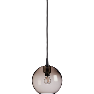 Belid Gloria pendel Ø19 cm Sort/Røgfarvet glas