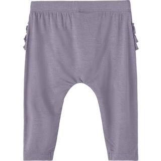 NAME IT Modal Leggings Med Flæser Kessie Lavender Gray