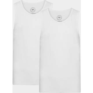 Lindbergh 2pak bambus tanktop i hvid til herre