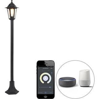 Smart lanterne sort 122 cm inkl. Wifi ST64 - New Haven