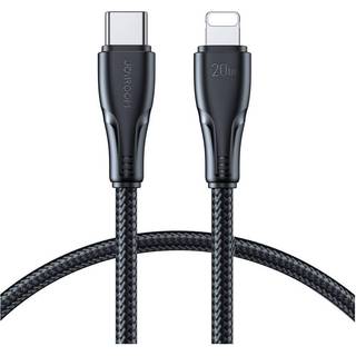 Joyroom USB-C til Lightning kabel - 25 cm - Sort vævet