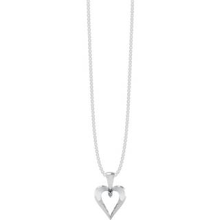 Henrik Ørsnes Design Hjerte 14 Karat Hvidguld Vedhæng med Diamant 0,02 Carat W/SI