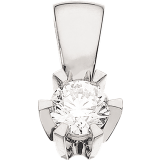 Prinsesse Vedhæng i 14kt. hvidguld m. 0,32ct. diamant