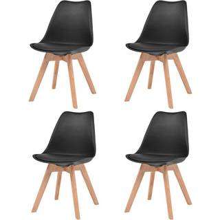 spisebordsstole 4 stk. plastik sort