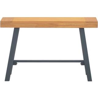 bænk 80 cm massivt teaktræ