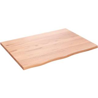 væghylde 80x60x2 cm behandlet massivt egetræ lysebrun