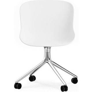 Normann Copenhagen Hyg Drejestol med Hjul Aluminium/Hvid