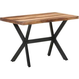 spisebord 120x60x75 cm massivt træ med honningfarvet finish