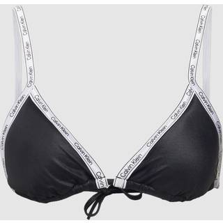Triangle Bikini Top - Logo Tape - Black - S