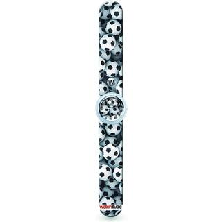 Watchitude Slap Watch - Soccer Star armbåndsur - slapwrap sort og hvid analog ur - fodbold