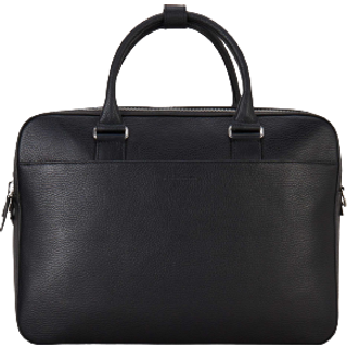 Tiger of Sweden Burin Grained Leather Breifcase Black
