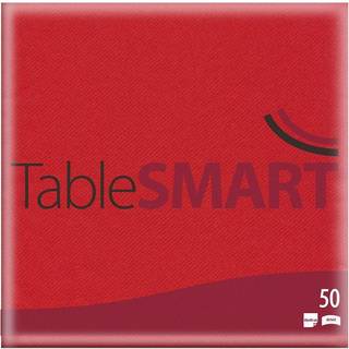 12 x TableSMART Airlaid servietter 40x40cm rød 50stk